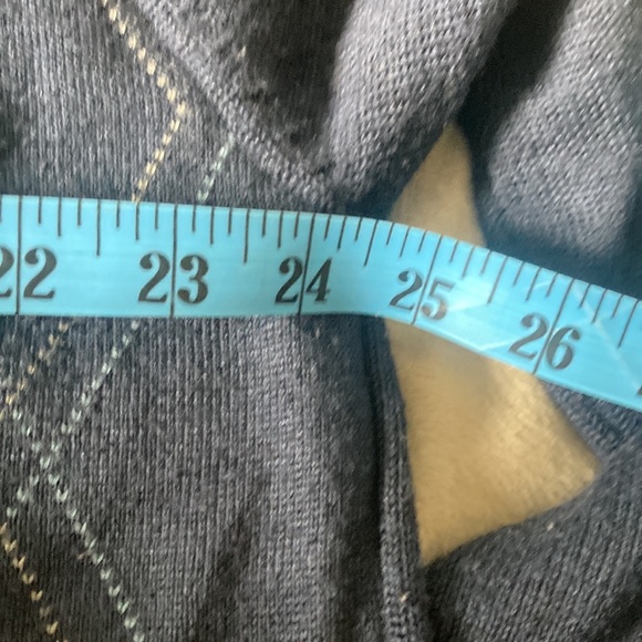 Penmanship navy blue with diamond pattern sweater - Picture 4 of 5